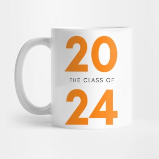 Class Of 2024. Simple Typography 2024 Design for Class Of/ Senior/ Graduation. Orange Mug